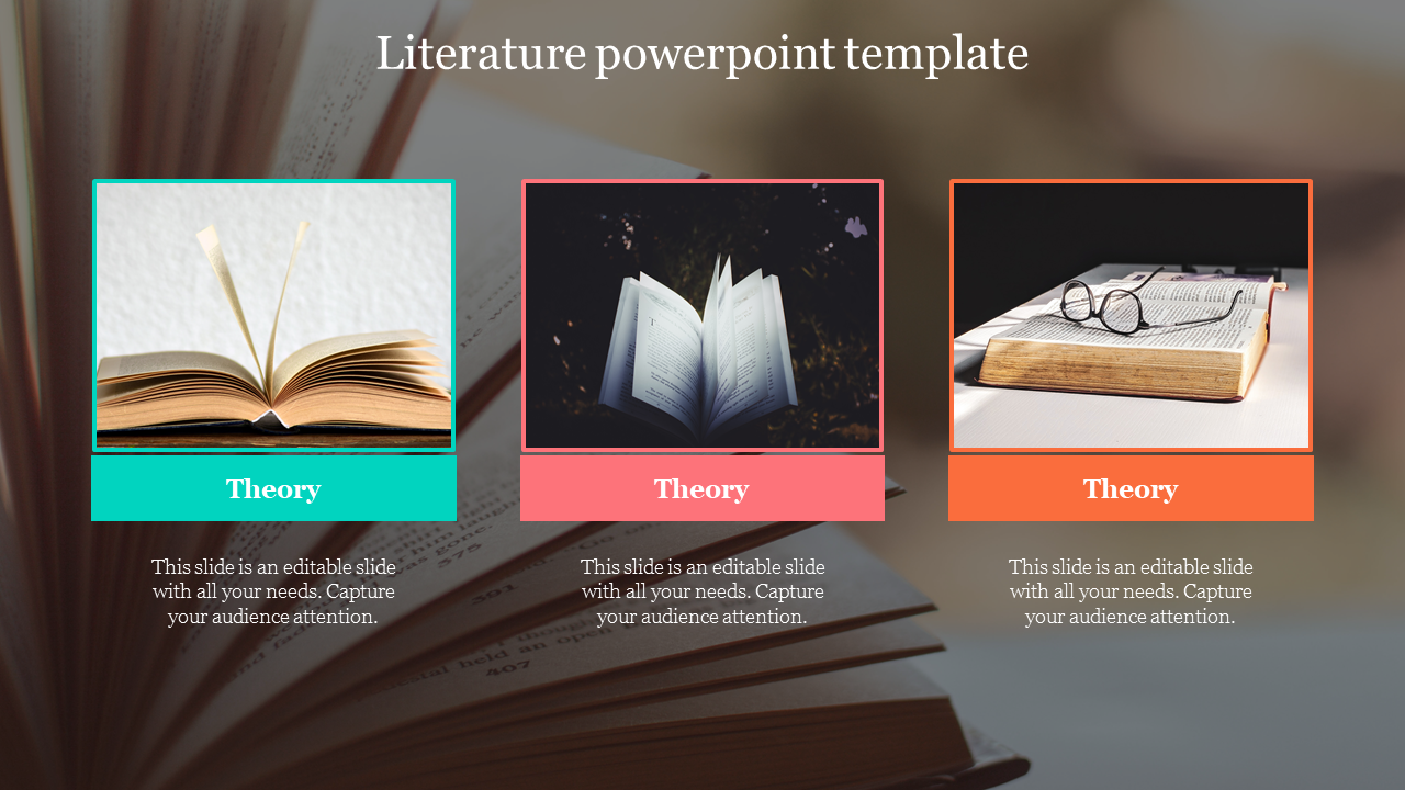 Our Predesigned Literature PowerPoint Template Design